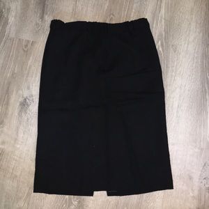 Vintage Custom Made Black Wool Skirt